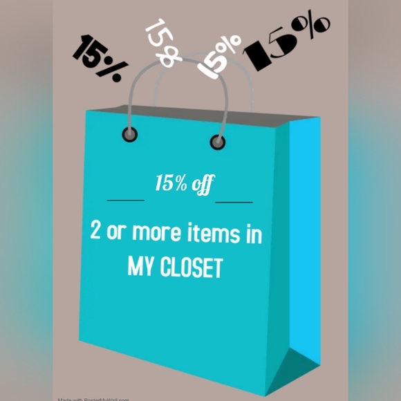 15% off 2 or More Items from my closet. Accepting all acceptable offers! - Picture 1 of 1